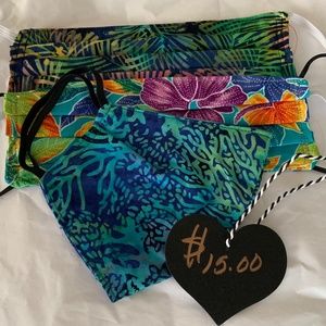 Hand Made Batik Fabric Face Masks (3)